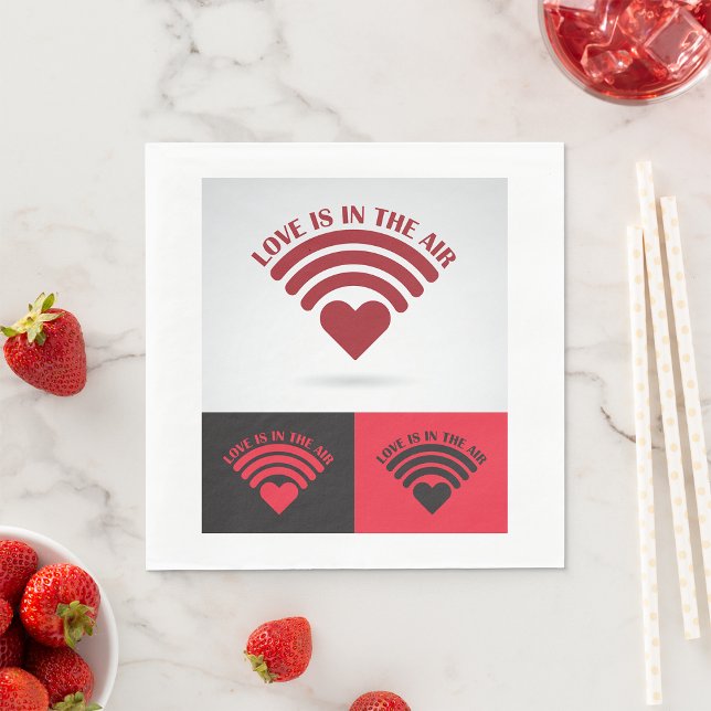 Serviette En Papier L'Amour Est Dans L'Air Wireless (Créateur téléchargé)