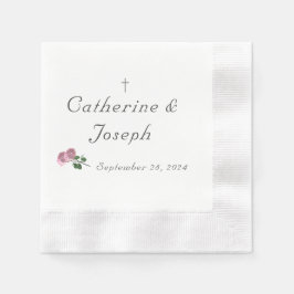 Serviette En Papier L'amour est dans le papier Mariage en fleur Napkin