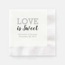 L'amour est doux Noir Argent Mariage Fiançailles