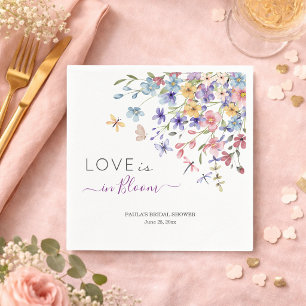 Serviette En Papier L'amour est en fleurs Demoiselles d'honneur Shower