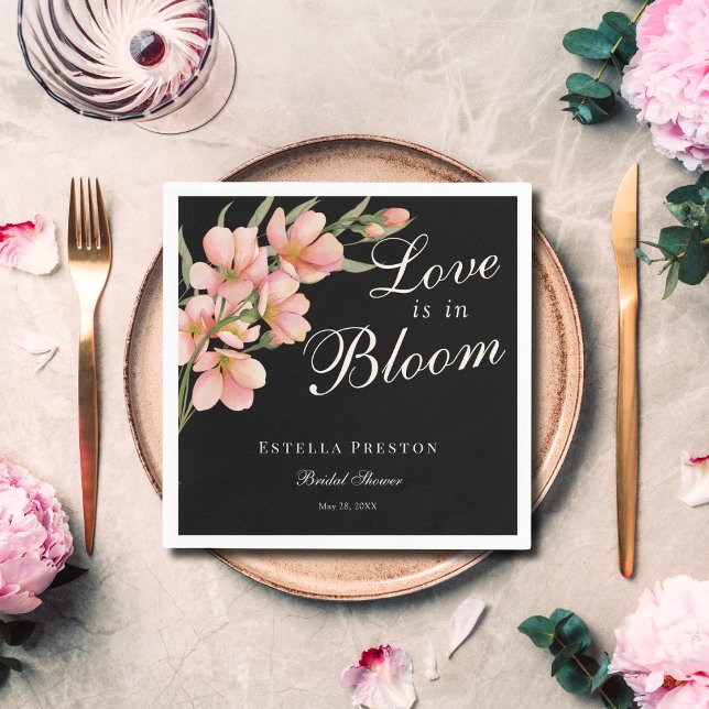 Serviette En Papier L'amour est en fleurs Fête de mariage sous les fle (Créateur téléchargé)