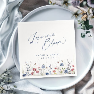 Serviette En Papier L'amour est en fleurs Mariage rustique aux fleurs