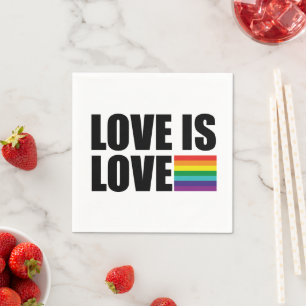 Serviette En Papier L'amour est l'amour