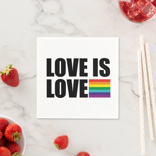 Serviette En Papier L'amour est l'amour (En situation)