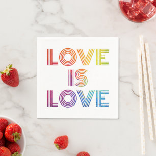Serviette En Papier L'amour est l'amour  Grandes surfaces modernes