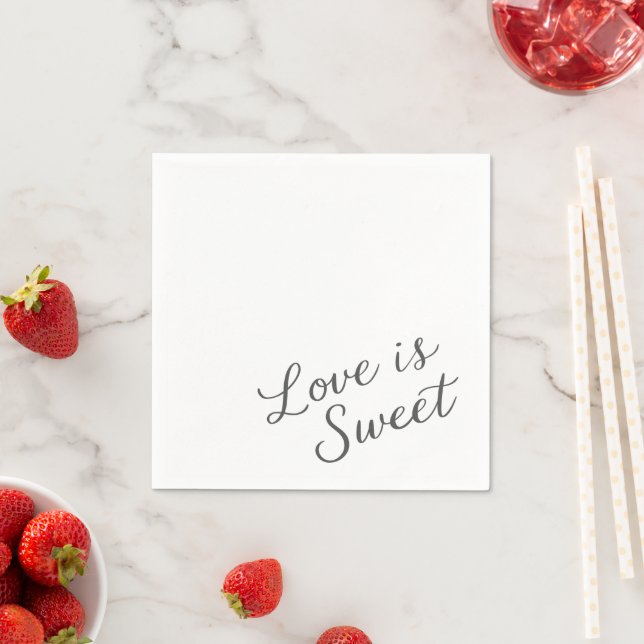 Serviette En Papier L'amour est le papier doux Napkin (En situation)