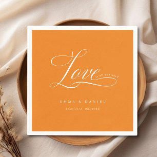 Serviette En Papier L'amour est tout ce dont vous avez besoin ! Élégan