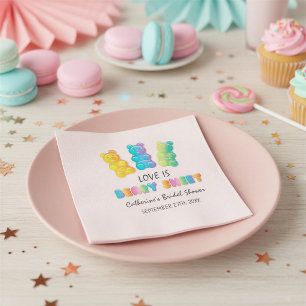 Serviette En Papier L'Amour Est Un Candyland De Mariage Très Sucré