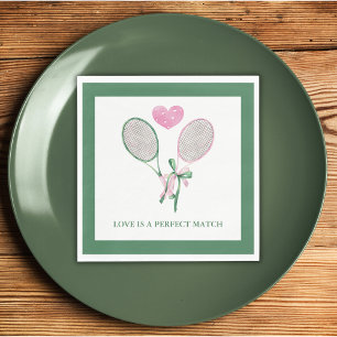 Serviette En Papier L'amour est un match parfait : Tennis et douche de