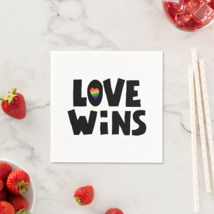 Serviette En Papier L'amour gagne