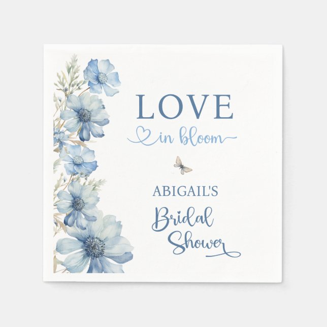 SERVIETTE EN PAPIER L'AMOUR QUI FLEURIT FÊTE DE MARIAGE (Devant)