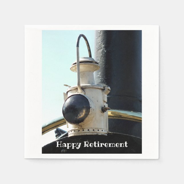 SERVIETTE EN PAPIER LAMPE DE TRAIN À VAPEUR (Devant)