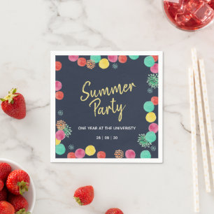 Serviette En Papier Lampions d'invitation pour la fête d'été Autocolla