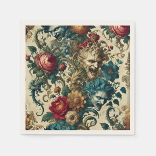 Serviette En Papier L'anarchie des Arcanes - Floral gothique