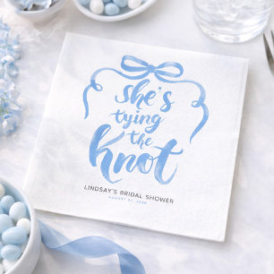 Serviette En Papier Lancier Nœud Papillon Dusty Blue Enterrement de Vi