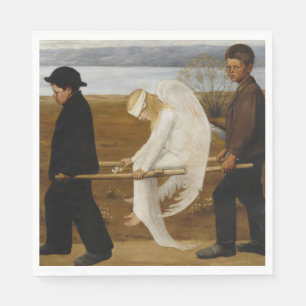 Serviette En Papier L'ange blessé (par Hugo Simberg)