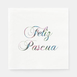 Serviette En Papier Langue espagnole Pâques Feliz Pascua Napkins
