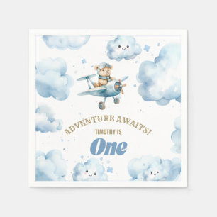 Serviette En Papier L'anniversaire de Blue Bear : Envol pour la premiè
