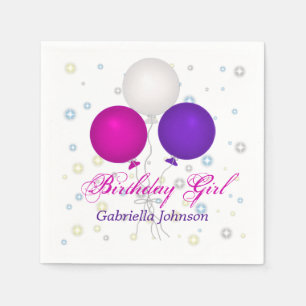 Serviette En Papier L'anniversaire personnalisé monte en ballon des