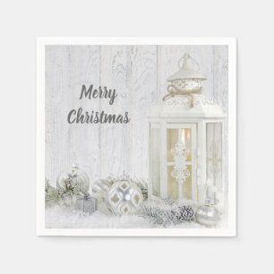 Serviette En Papier Lanterne De Noël Avec Ornements
