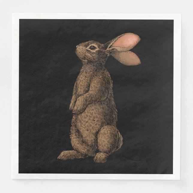 Serviette En Papier Lapin (Devant)