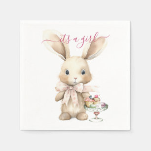 Serviette En Papier Lapin Baby shower fille