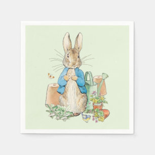 Serviette En Papier Lapin bunny classique portant une veste bleue