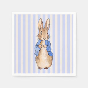 Serviette En Papier Lapin classique en veste bleue