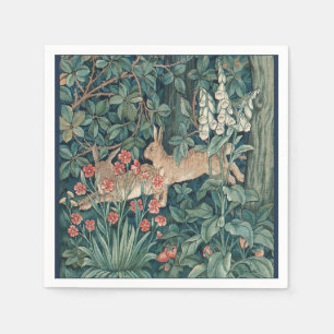 Serviette En Papier Lapin Dans La Forêt - William Morris