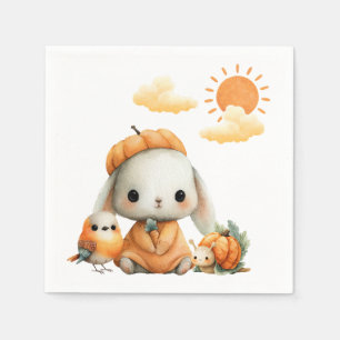 Serviette En Papier Lapin de bois Escargot Oiseau Automne Anniversaire