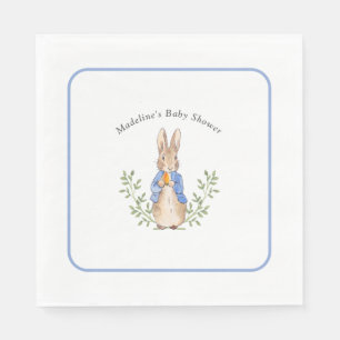 Serviette En Papier Lapin de livre de contes classique bleu Baby Showe
