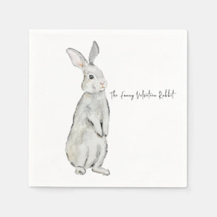Serviette En Papier Lapin en velours drôle