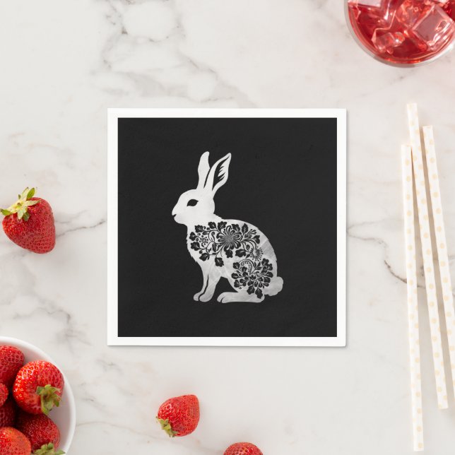 Serviette En Papier Lapin lapin de Pâques (En situation)