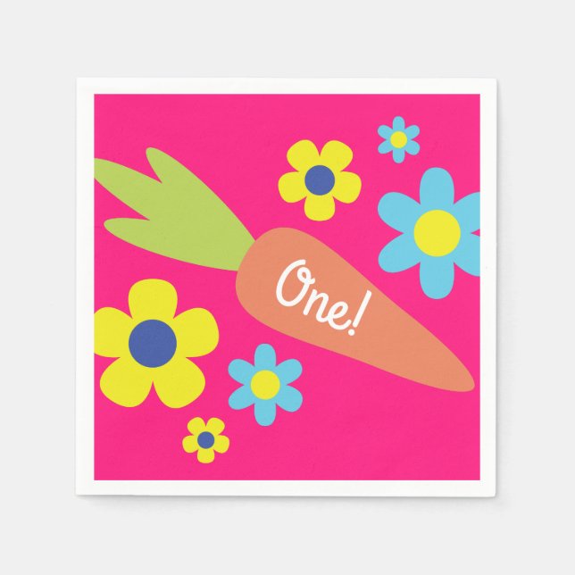 Serviette En Papier Lapin Lapin Pâques Printemps fête d'anniversaire (Devant)
