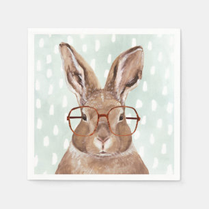 Serviette En Papier Lapin Quatre-Eyed du forestier  