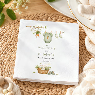 Serviette En Papier Lapin Rustique Bébé Cultivé Localement Modifiable