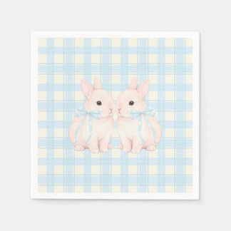 Serviette En Papier Lapins de Pâques en guimauve rose