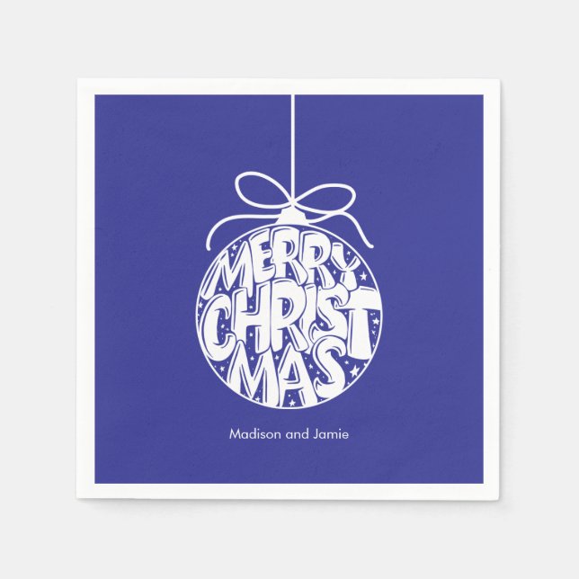 Serviette En Papier Lapis Joyeux Noël Fête de Noël (Devant)