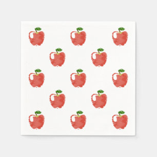 Serviette En Papier L'aquarelle Apple modèlent