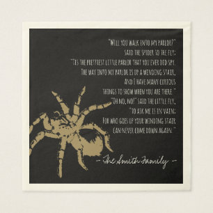 Serviette En Papier L'araignée et le poème de vol