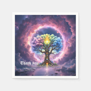 Serviette En Papier L'Arbre Céleste des Royaumes Éternels.