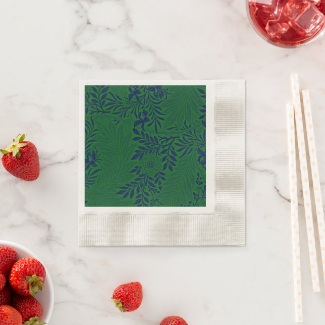 Serviette En Papier Larkspur en vert vibrant (En situation)