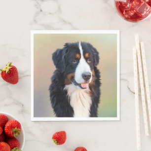 Serviette En Papier l'art des chiens de montagne bernais