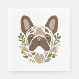 Serviette En Papier L'art du chien de taureau français