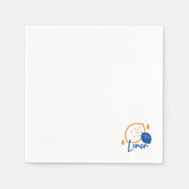 Serviette En Papier L'art en ligne minimaliste de citron – Fruit Citro