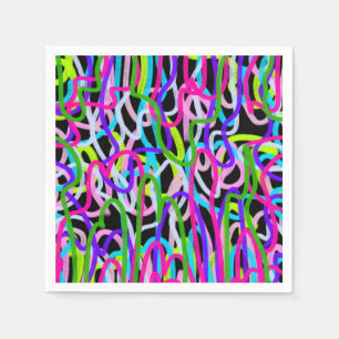 Serviette En Papier L'art scintille coloré sur le noir