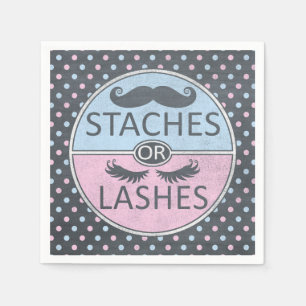 Serviette En Papier Lashes ou Staches serviettes de fête.