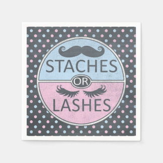 Serviette En Papier Lashes ou Staches serviettes de fête.