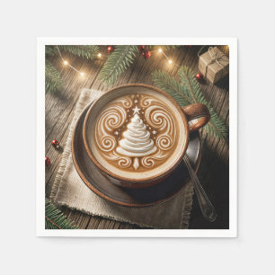 Serviette En Papier Latte de l'arbre de Noël
