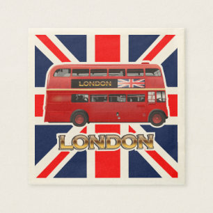 Serviette En Papier L'autobus rouge de Londres d'autobus à impériale